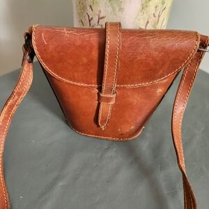 Brown Leather Crossbody Bag